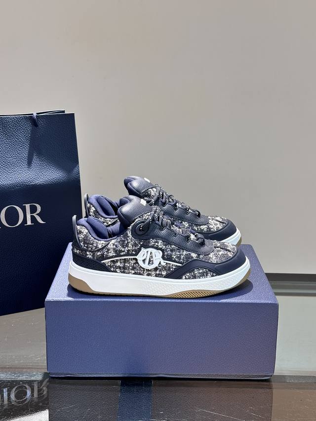 Dior迪奥 P: Size：39-44 38.45.46定做 2024 Dior 迪奥 B9S 超酷男士滑板鞋限定系列，采用高定工艺制作粗花呢手工制作，各种特